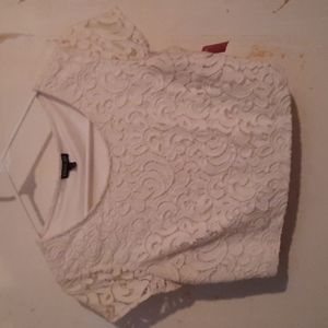 Express super cropped lace top size small